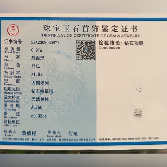 ❌ SOLD ❌ 18k whitegold HK settings diamond necklace - Picture 3 of 3